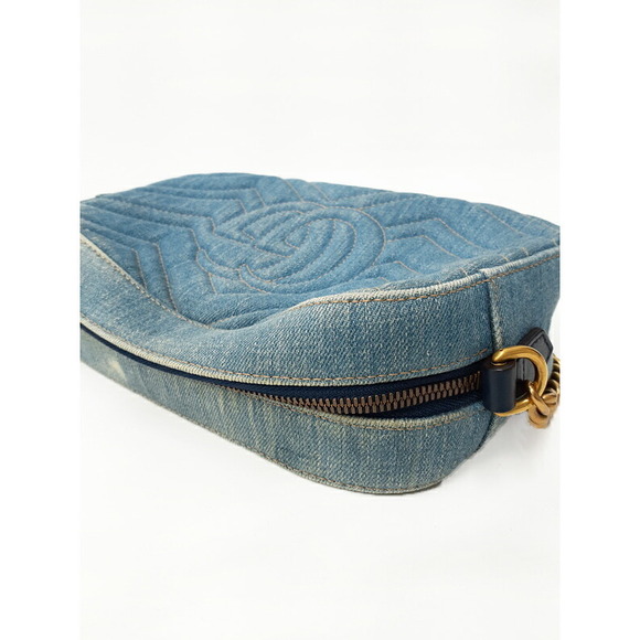 Gucci GG Marmont Denim Shoulder Bag - Picture 5 of 9